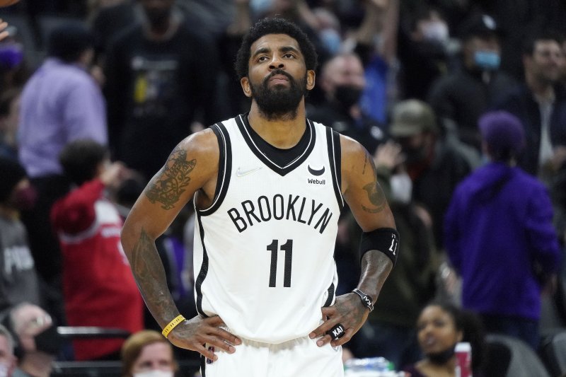 Brooklyn Nets guard Kyrie Irving apologized for sharing a post featuring an anti-semitic film which resulted in a five-game suspension by the team. File Photo by John G. Mabanglo/EPA-EFE