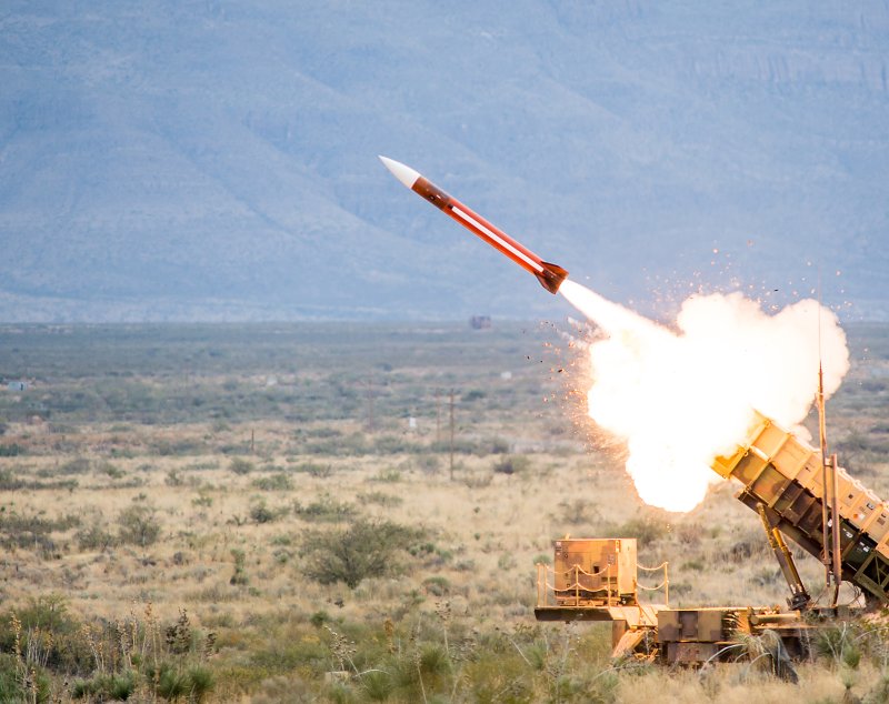 Raytheon's Patriot target vehicle is launched from Wake Island, Hawaii in a demonstration. File Photo courtesy Raytheon