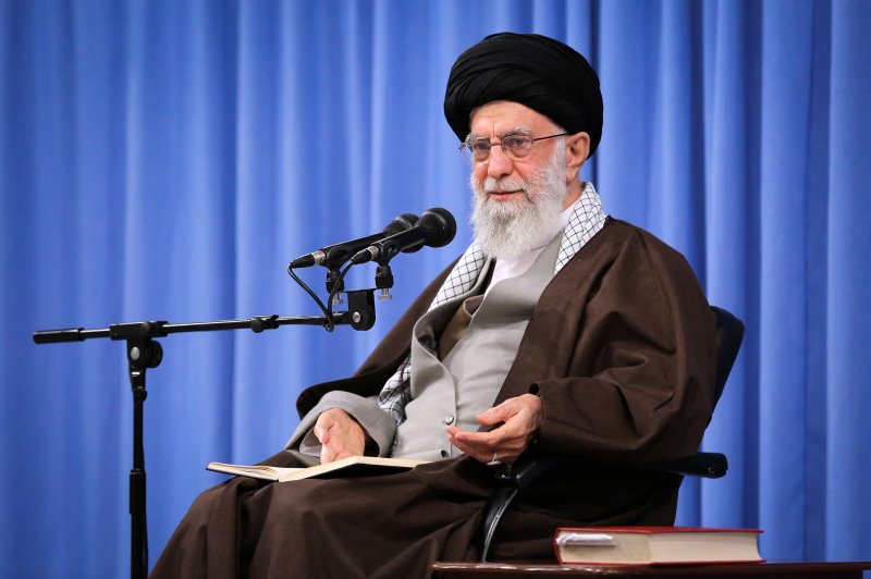 Iranian Supreme Leader Ayatollah Ali Khamenei on Saturday praised a paramilitary group responsible for killing hundreds of protestors. Photo by Government of Iran/EPA-EFE