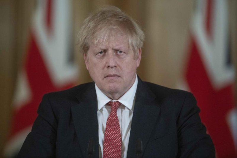 British Prime Minister Boris Johnson has been hospitalized with coronavirus. Pool Photo by Julian Simmonds/EPA-EFE