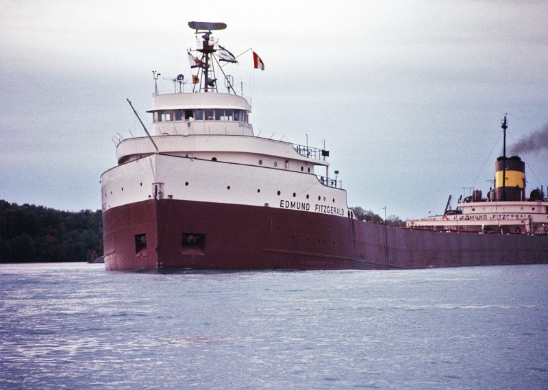 The SS Edmund Fitzgerald sank in Lake Superior on November 10, 1975. File Photo by {link:Greenmars/Wikimedia:"https://commons.wikimedia.org/wiki/File:Edmund_Fitzgerald,_1971,_3_of_4_(restored).jpg" target="_blank"}
