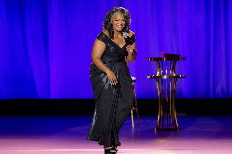 Mo’Nique performs on stage in her comedy special, "My Name is Mo’Nique." The comedy special premieres April 4 on Netflix. Photo courtesy of John Washington Jr./Netflix