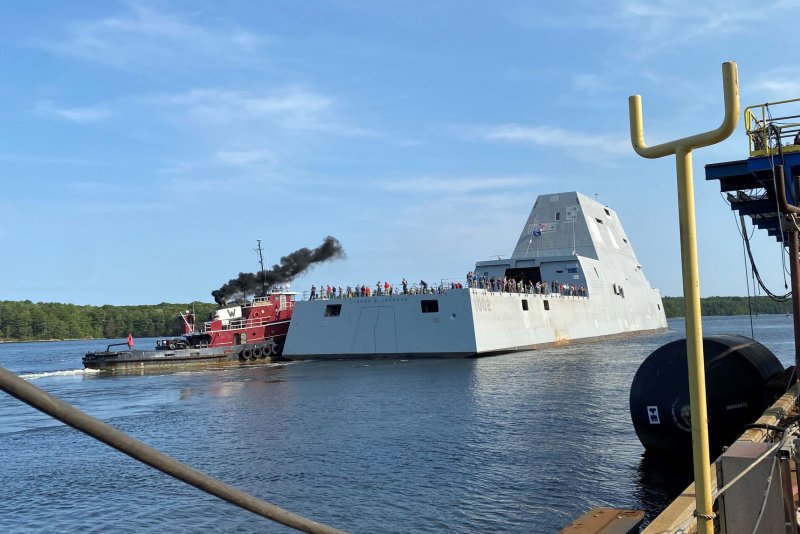 Navy sends third, final Zumwalt-class destroyer to sea trials