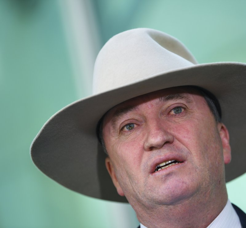 Australian Deputy Prime Minister Barnaby Joyce said Friday he would resign, amid a growing controversy surrounding an extramarital affair he had with an adviser. Photo by Lukas Coch/EPA-EFE