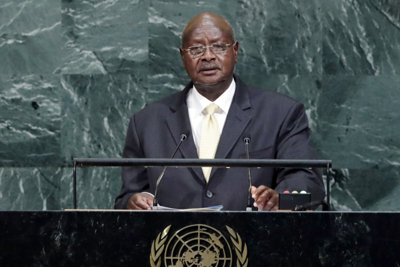 Ugandan President Yoweri Museveni on Monday signed a controversial anti-gay law widely condemned by the United Nations and human rights activists. File Photo by Jason Szenes/EPA-EFE