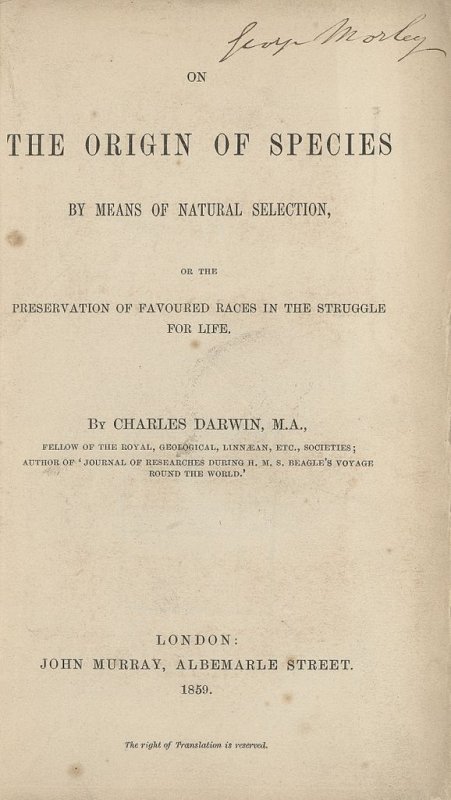 Darwin theory confirmed 161 years after conception