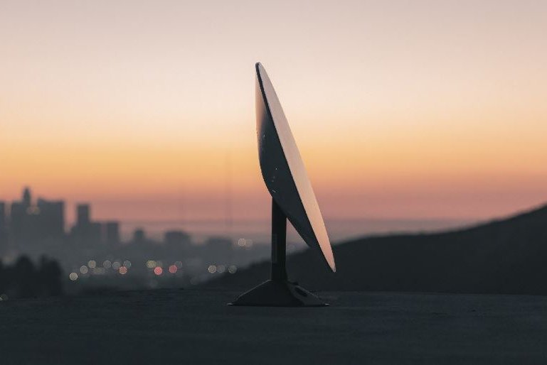 A SpaceX Starlink communications dish is shown in a promotional photo. Photo courtesy of SpaceX