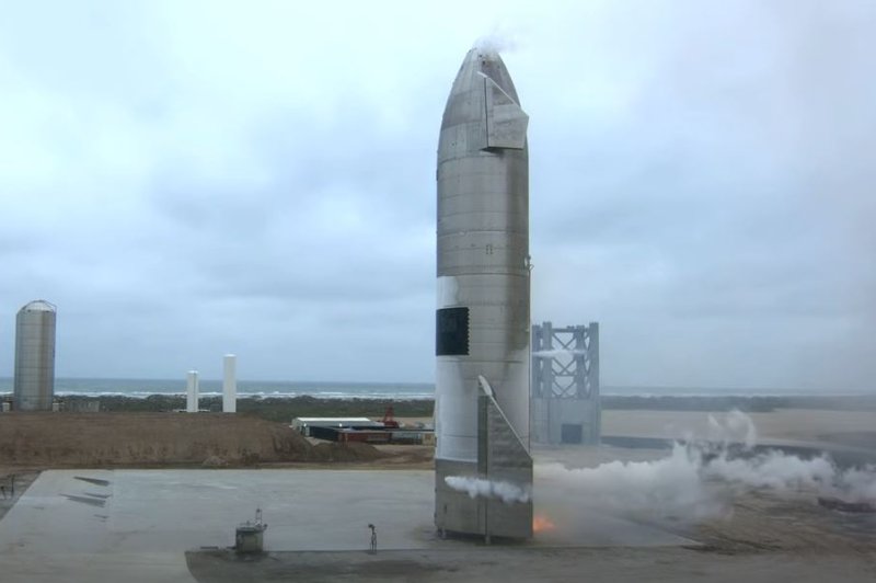 SpaceX's Starship prototype SN15 stands on the launch and landing pad after a successful flight and landing Wednesday. Photo courtesy of SpaceX