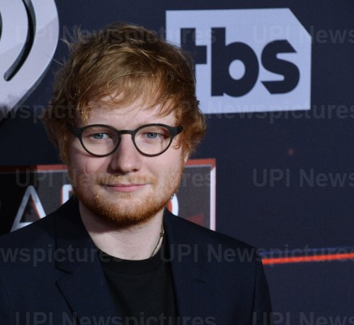 Ed Sheeran attends the iHeartRadio Music Awards in Inglewood, California