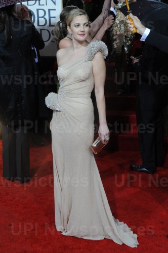 Drew Barrymore arrives at the 67th annual Golden Globe Awards