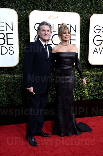 Kurt Russell and Goldie Hawn attend the 74th annual Golden Globe Awards in Beverly Hills