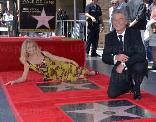 Hawn and Russell honored with stars on Hollywood Walk of Fame